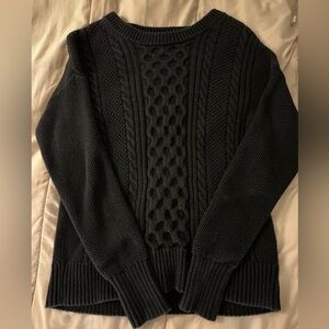 XS black GAP cableknit sweater